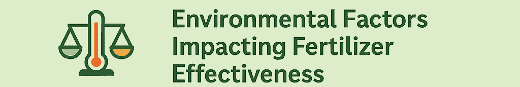 Environmental Factors Affecting Fertilizer Efficiency